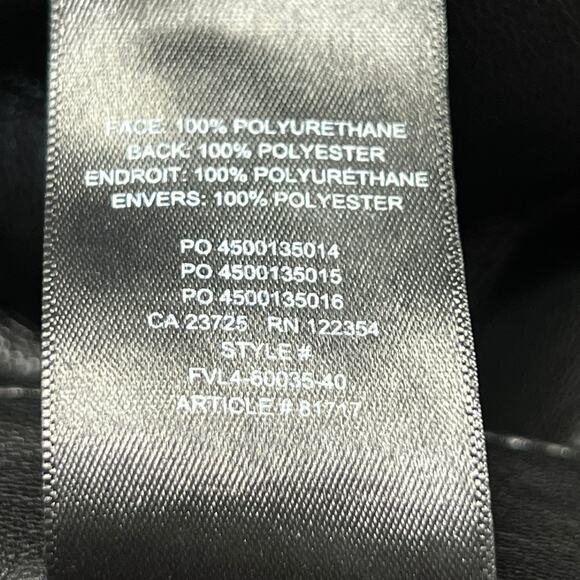 Wilfred The Melina‎ Pant Vegan Faux Leather Black High Rise Straight Leg Size 4 - Picture 12 of 14